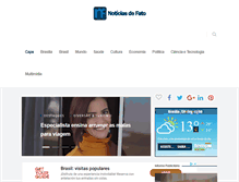 Tablet Screenshot of noticiasdefato.com.br
